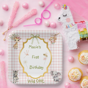 Little Wild One Party  Paper Plate