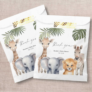 Little Wild One Safari Animals Baby Boy Shower Favour Bags