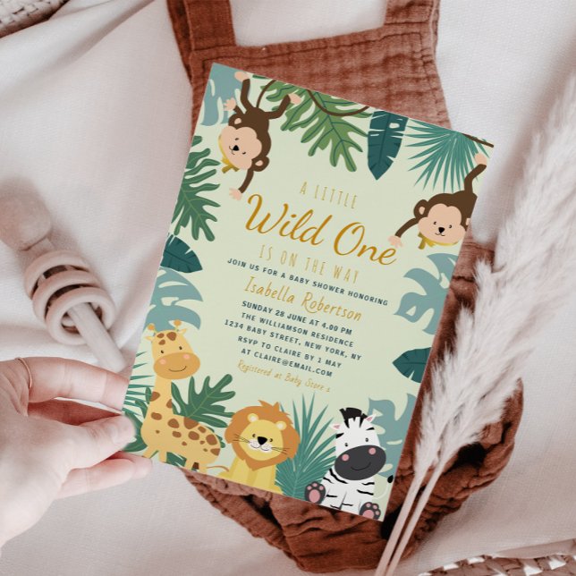 LITTLE WILD ONE | safari baby shower invitation (Creator Uploaded)
