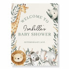 Little Wild One Safari Baby Shower Welcome Sign