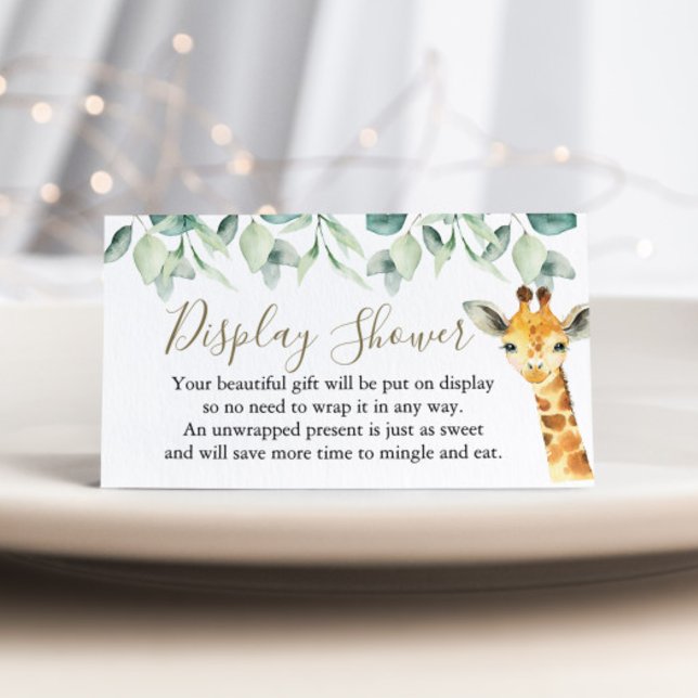 Little Wild One Safari Display Baby Shower Enclosure Card (Creator Uploaded)