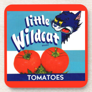 Little Wildcat tomatoes crate label Coaster