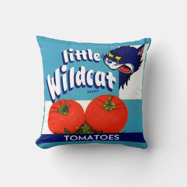 Little Wildcat tomatoes crate label Cushion (Front)