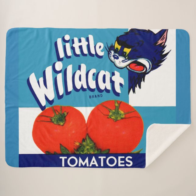 Little Wildcat tomatoes crate label Sherpa Blanket (Front (Horizontal))