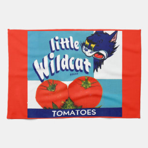 Little Wildcat tomatoes crate label Tea Towel