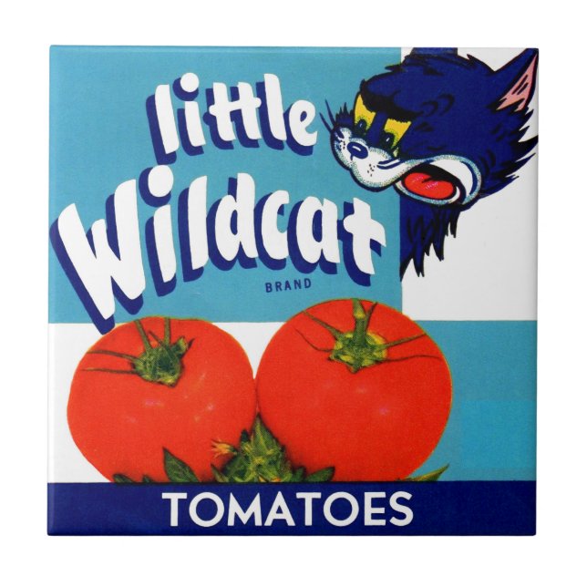Little Wildcat tomatoes crate label Tile (Front)