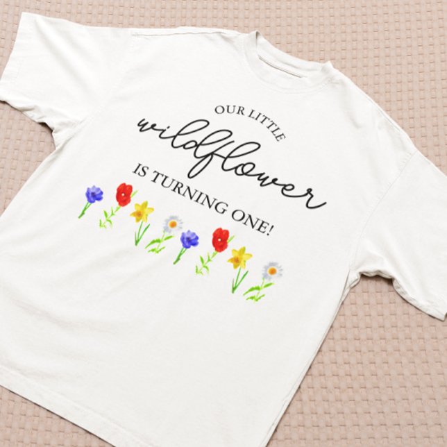 Little Wildflower 1st Birthday Baby T-Shirt (Creator Uploaded)