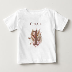 Little Wildflower 1st Birthday boho Baby T-Shirt