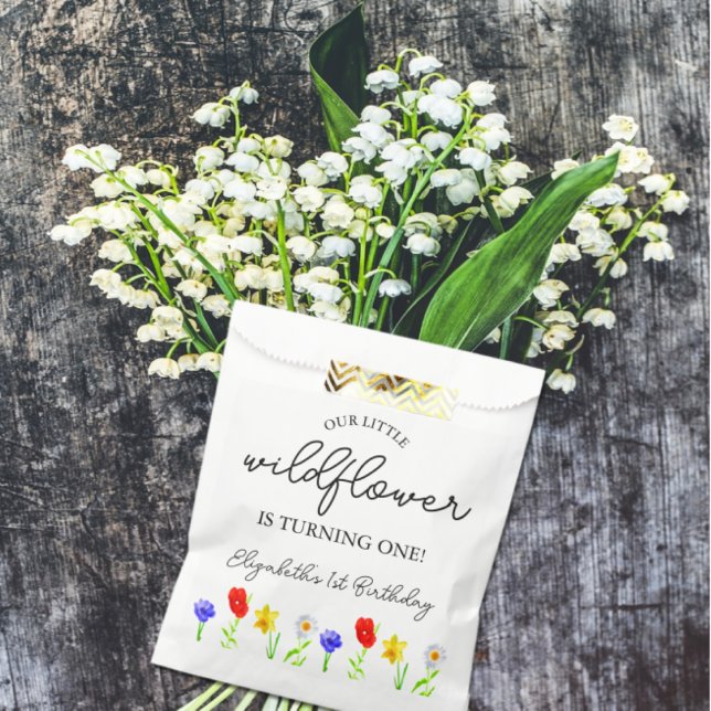 Little Wildflower 1st Birthday Favour Bags (Creator Uploaded)