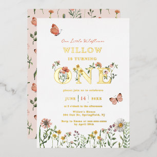 Little Wildflower 1st Birthday Gold 
