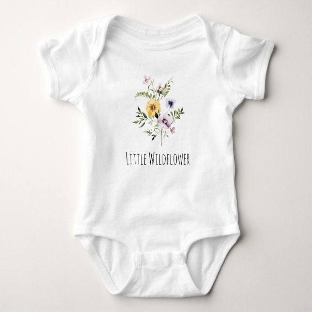 Little Wildflower Baby Shirt  Baby Bodysuit (Front)