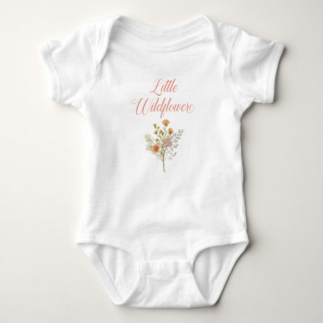 Little Wildflower Baby Shower Bodysuit (Front)
