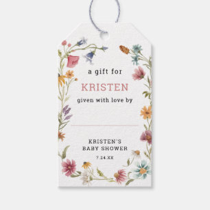 Little Wildflower Baby Shower Display Shower Gift Tags
