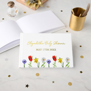 Little Wildflower Baby Shower Guest Book