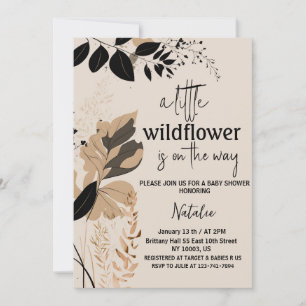little wildflower baby shower invitations