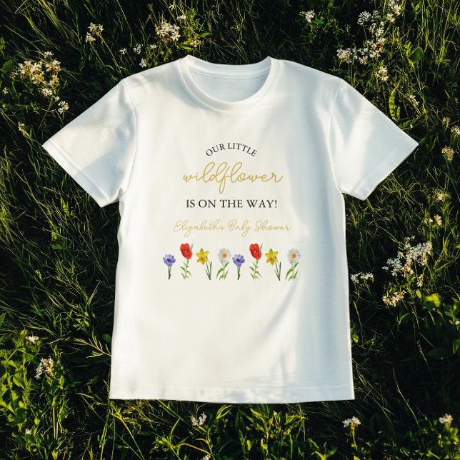 Little Wildflower Baby Shower T-Shirt (Creator Uploaded)
