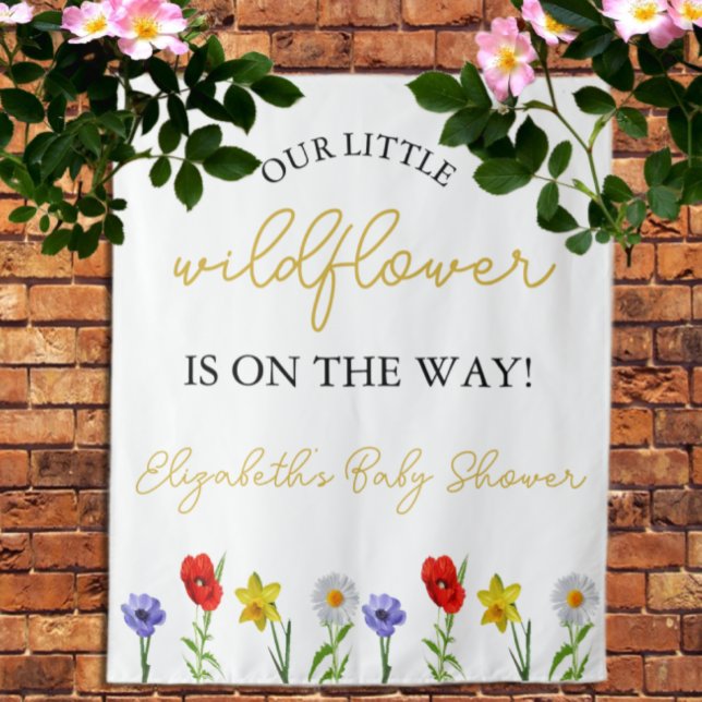 Little Wildflower Baby Shower Tapestry (Creator Uploaded)
