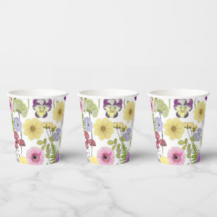 Little Wildflower baby shower theme paper cups