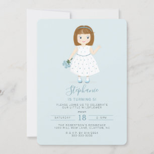 Little Wildflower Birthday Invitation