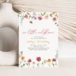 Little Wildflower Birthday Invitation | Watercolor<br><div class="desc">Little Wildflower Birthday Invitation.
Ready to be personalised by you!</div>