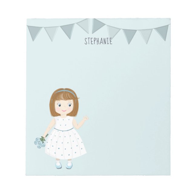 Little Wildflower Birthday  Notepad (Front)