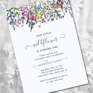 Little Wildflower Birthday Party Invitation