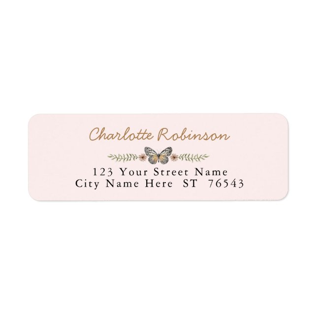 Little Wildflower Boho Baby Shower Return Address  (Front)