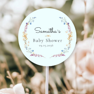 Little Wildflower Boho Dream - Baby Shower Classic Round Sticker
