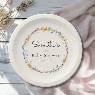 Little Wildflower Boho Dream - Baby Shower Paper Plate