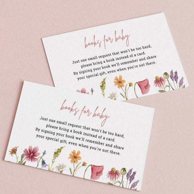Little Wildflower Books For Baby Book Request Card (Creator Uploaded)