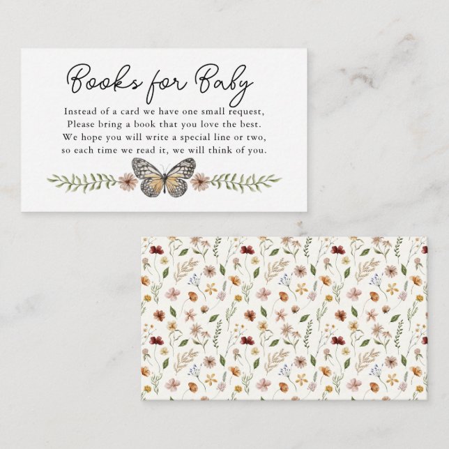 Little Wildflower Books for Baby Enclosure Card (Front/Back)