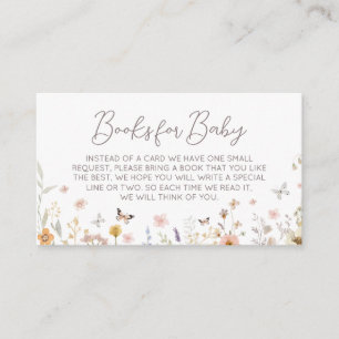 Little Wildflower Botanical Spring Books for Baby Enclosure Card