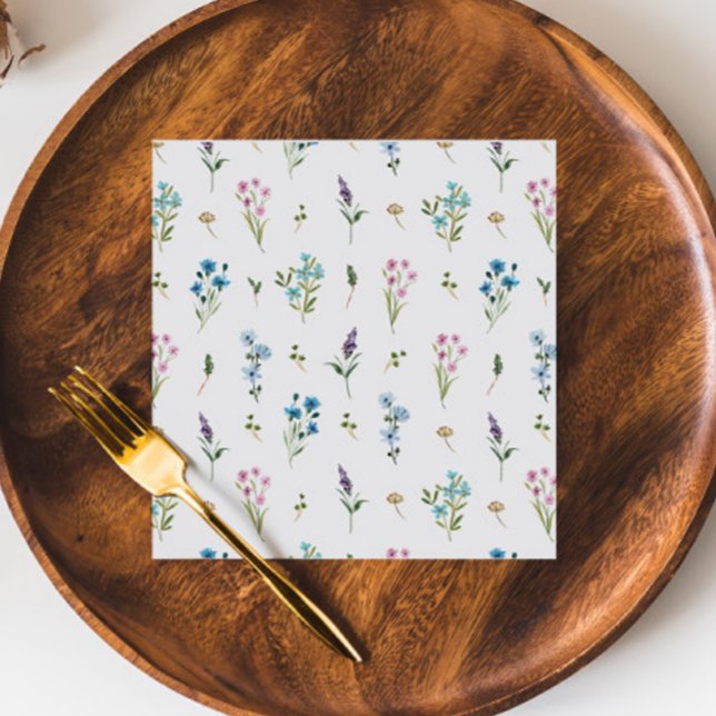 Little Wildflower Bridal Baby Shower Paper Napkins (Creator Uploaded)