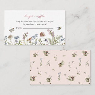 Little Wildflower   Diaper Raffle Enclosure Card