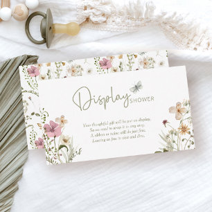 Little Wildflower Display Baby Shower Enclosure Card