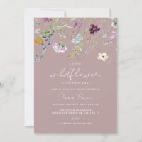 Little Wildflower Dusty Pink Floral Baby Shower