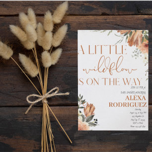 Little Wildflower Floral Boho baby shower invit