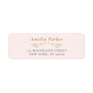 Little Wildflower Floral Pink Return Address