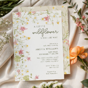 Little Wildflower Garden Baby Bloom Baby Shower Invitation