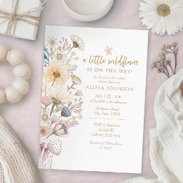 Little Wildflower Girl Baby Shower Invitation