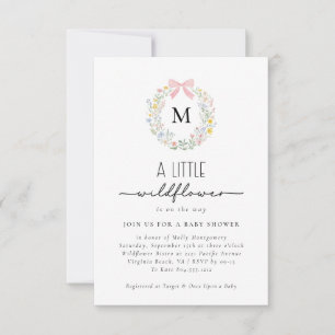 Little Wildflower Girl Baby Shower Invitation 