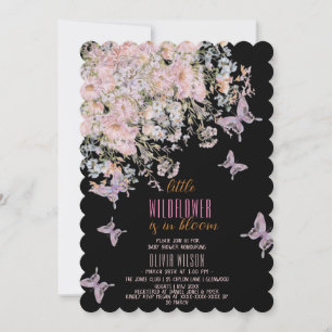 Little wildflower is in bloom baby shower#3 invitation