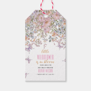 Little wildflower is in bloom baby shower  gift tags