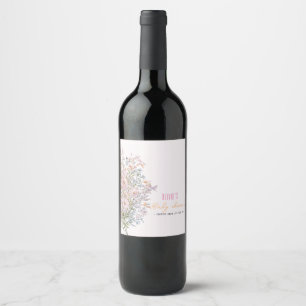 Little wildflower is in bloom  wine label