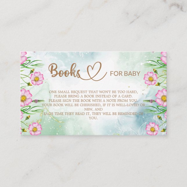 Little Wildflower Is On The Way books for the baby Enclosure Card (Front)