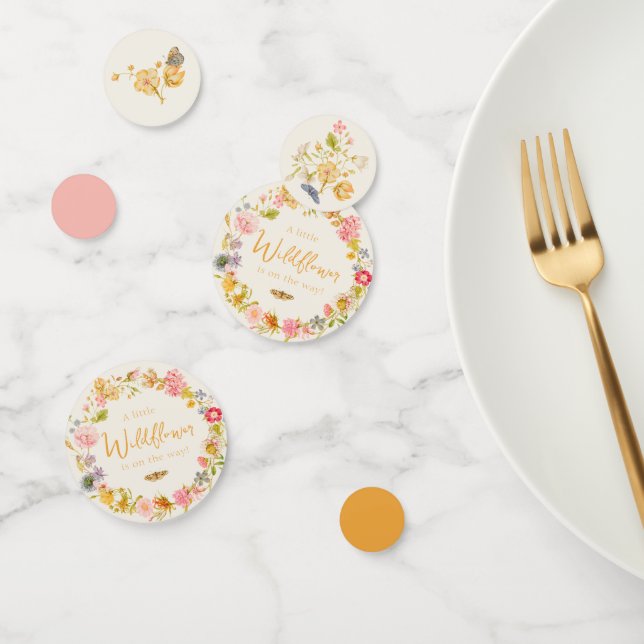 Little Wildflower Vintage Botanical Baby Shower  Confetti (Group)