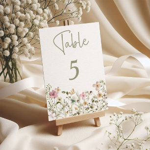 Little Wildflower Wildflower  Table Number