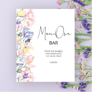 Little wildflowers baby shower Mum-osa bar Poster