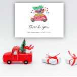 Little winter car baby shower thank you<br><div class="desc">Evergreen baby shower thank you Card.</div>
