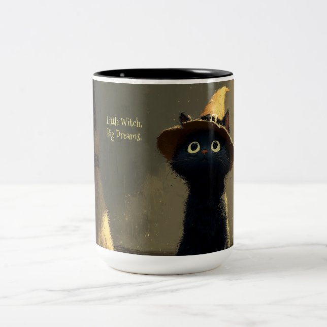 Little Witch, Big Dreams Two-Tone Coffee Mug (Center)